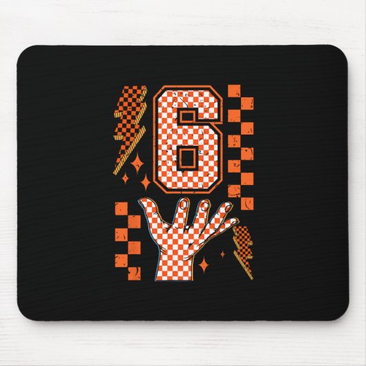 Nummer 6 Matching 67 Meme Kariert Halloween Kostüm Mousepad (Vorne)