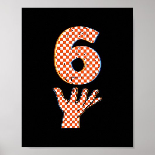 Nummer 6 Matching 67 Meme Kariert Halloween Kostüm Poster (Vorne)