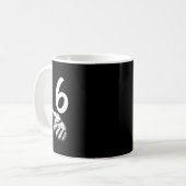 Nummer 6 Matching Duo 67 Meme Gen Alpha Slang Hall Kaffeetasse (Vorderseite Links)