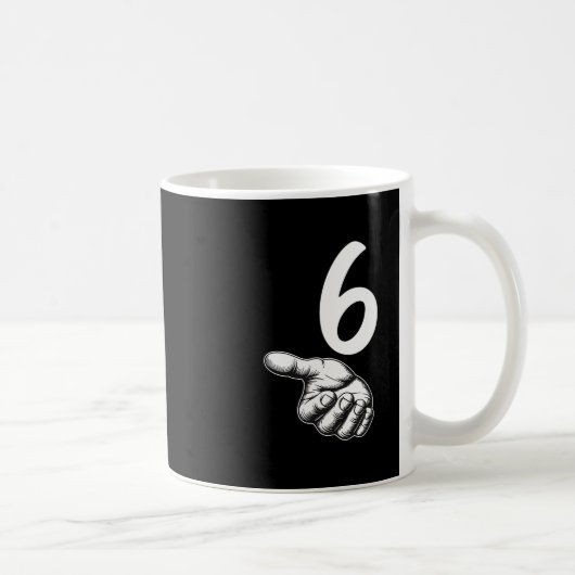 Nummer 6 Matching Duo 67 Meme Gen Alpha Slang Hall Kaffeetasse (Rechts)