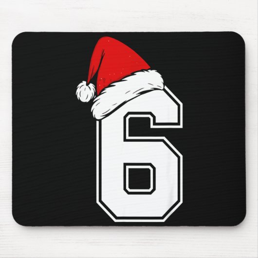 Nummer 6 Matching Sechs Sieben 6 7 Meme 6 7 Weihna Mousepad (Vorne)