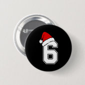 Nummer 6 Matching Six Seven 6 7 Meme 6 7 Weihnacht Button (Vorne & Hinten)