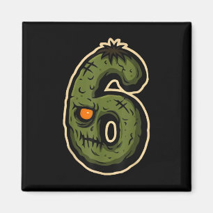 Nummer 6 Monster 67 Meme passendes Halloween-Pärch Magnet