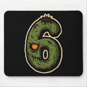 Nummer 6 Monster 67 Meme Passendes Halloween-Pärch Mousepad