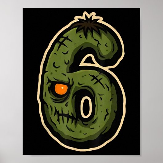 Nummer 6 Monster 67 Meme passendes Halloween-Pärch Poster (Vorne)