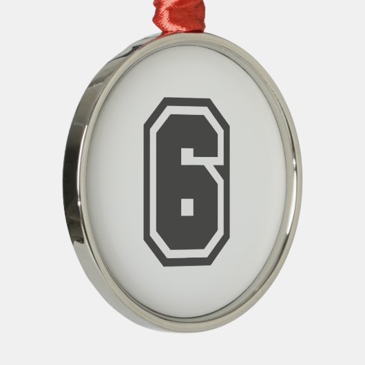 Nummer 6 ornament aus metall (Rechts)