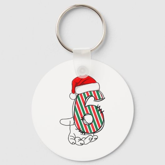 Nummer 6 Passend 67 Meme Weihnachtskostüm Männer W Schlüsselanhänger (Vorderseite)