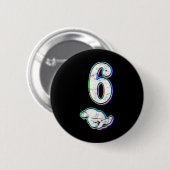 Nummer 6 passend zu 67 Meme Halloween-Kostüm Männe Button (Vorne & Hinten)