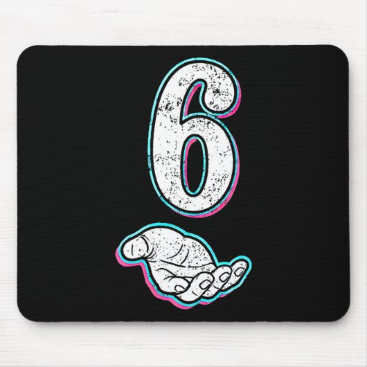 Nummer 6 passend zu 67 Meme Halloween-Kostüm Männe Mousepad (Vorne)