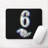 Nummer 6 passend zu 67 Meme Halloween-Kostüm Männe Mousepad (Mit Mouse)