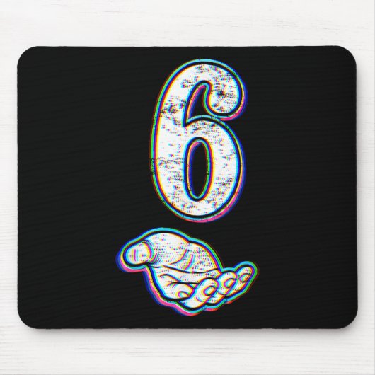 Nummer 6 passend zu 67 Meme Halloween-Kostüm Männe Mousepad (Vorne)