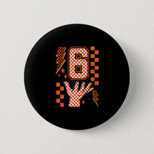 Nummer 6 passend zu 67 Meme Kariert Halloween Kost Button