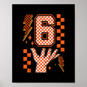 Nummer 6 passend zu 67 Meme Kariert Halloween Kost Poster