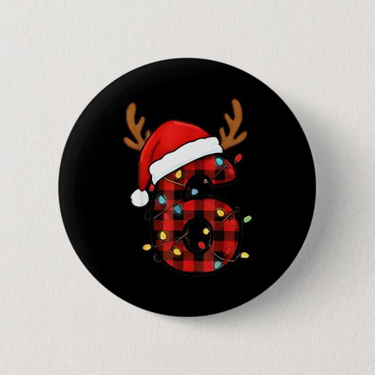 Nummer 6 passend zu 67 Meme Weihnachtskostüm Männe Button (Vorderseite)