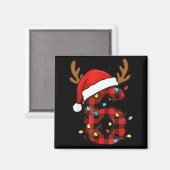 Nummer 6 passend zu 67 Meme Weihnachtskostüm Männe Magnet (Vorderseite/Rückseite)