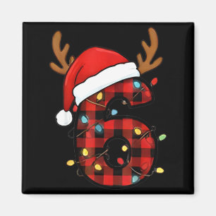 Nummer 6 passend zu 67 Meme Weihnachtskostüm Männe Magnet