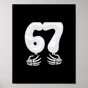Nummer 6 passend zu 67 Sechs Sieben Meme Paar Hall Poster