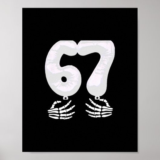 Nummer 6 passend zu 67 Sechs Sieben Meme Paar Hall Poster (Vorne)