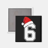 Nummer 6 passend zu Six Seven 6 7 Meme 6 7 Weihnac Magnet (Vorderseite/Rückseite)