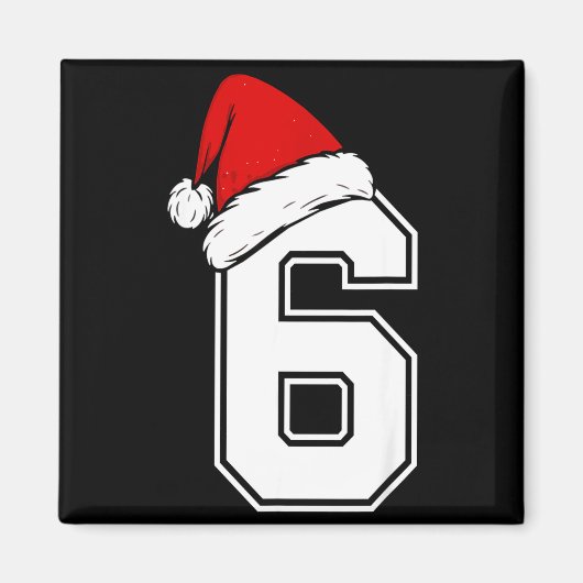 Nummer 6 passend zu Six Seven 6 7 Meme 6 7 Weihnac Magnet (Vorne)