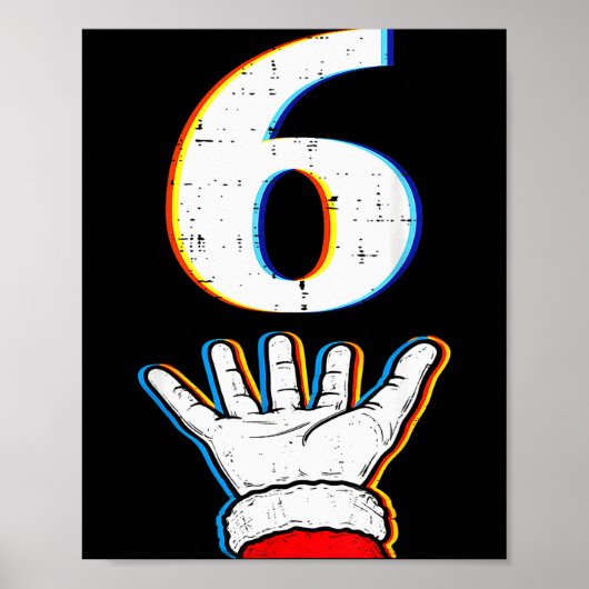 Nummer 6 passende 67 Meme Weihnachten Pyjamas Männ Poster (Vorne)