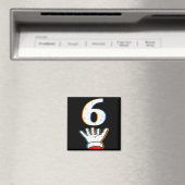 Nummer 6 passende 67 Meme Weihnachts-Pyjamas Männe Magnet (In Situ (Geschirrspüler))