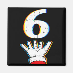 Nummer 6 passende 67 Meme Weihnachts-Pyjamas Männe Magnet