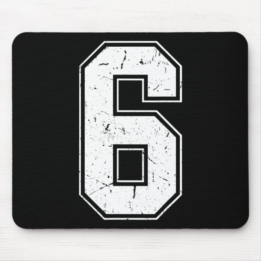 Nummer 6 passendes Kostüm 67 Meme Kostüm Distresse Mousepad (Vorne)