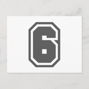 Nummer 6 postkarte