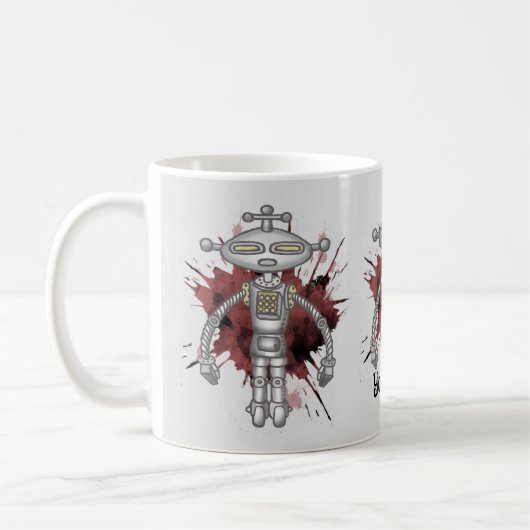 Nummer 6 Scifi-Roboter Kaffeetasse (Links)