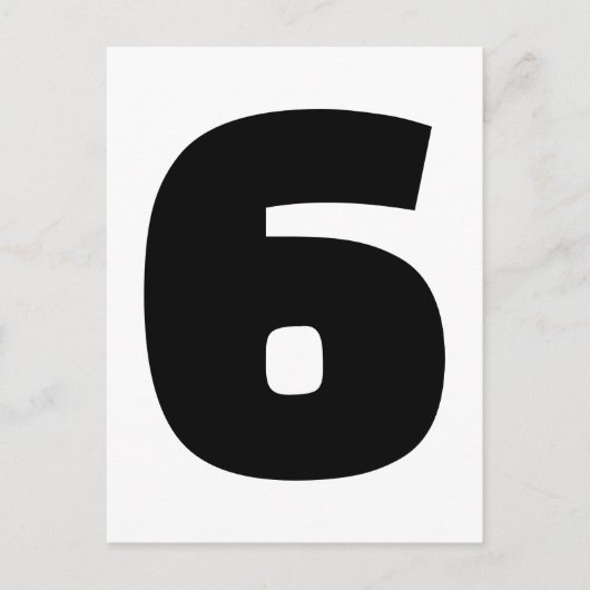 Nummer 6 sechs postkarte (Vorderseite)
