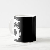Nummer 6 Sechs Sieben 6 7 Meme 67 Lustig 6. Geburt Kaffeetasse (Vorderseite Links)