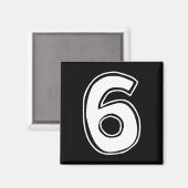 Nummer 6 Sechs Sieben 6 7 Meme 67 Lustig 6. Geburt Magnet (Vorderseite/Rückseite)