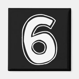 Nummer 6 Sechs Sieben 6 7 Meme 67 Lustig 6. Geburt Magnet