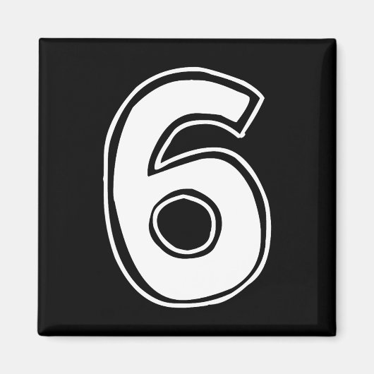 Nummer 6 Sechs Sieben 6 7 Meme 67 Lustig 6. Geburt Magnet (Vorne)
