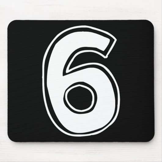 Nummer 6 Sechs Sieben 6 7 Meme 67 Lustig 6. Geburt Mousepad (Vorne)