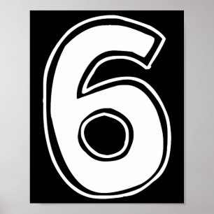 Nummer 6 Sechs Sieben 6 7 Meme 67 Lustig 6. Geburt Poster