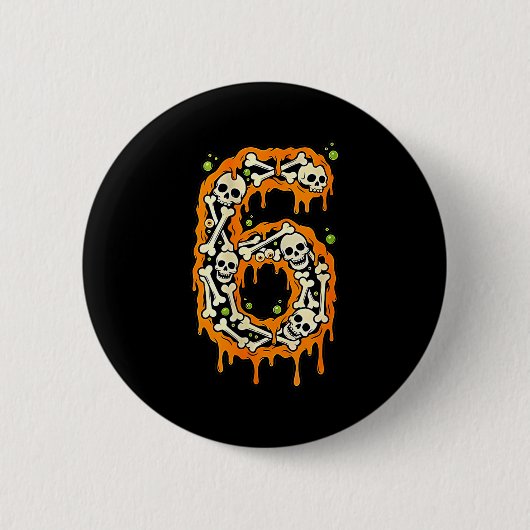 Nummer 6 Sechs Sieben 6 7 Meme Lustiges Design Paa Button (Vorderseite)