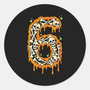 Nummer 6 Sechs Sieben 6 7 Meme Lustiges Design Paa Runder Aufkleber