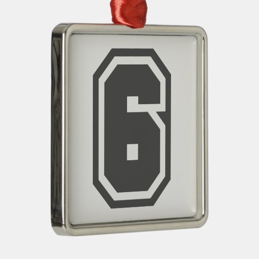 Nummer 6 silbernes ornament (Rechts)