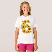 Nummer 6 Sonnenblumen Thema 6 Jahre Alte Kinder Mä T-Shirt (Vorne ganz)
