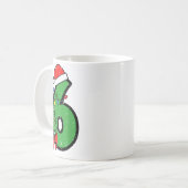 Nummer 6 Weihnachten 6 7 passend 67 Meme Männer Fr Kaffeetasse (Vorderseite Links)