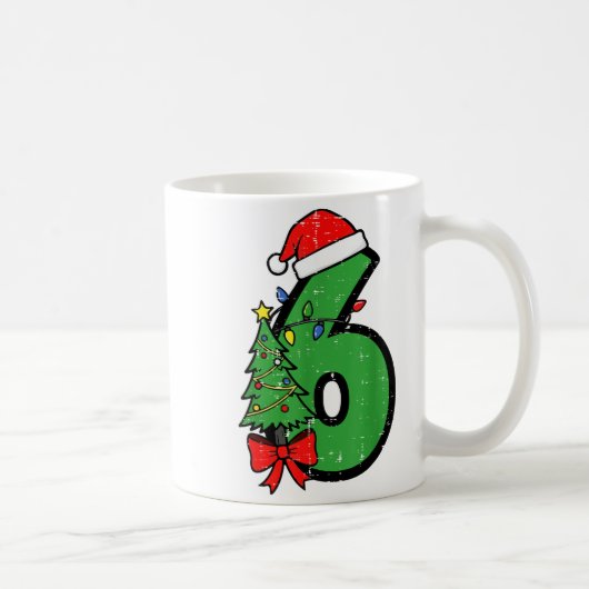 Nummer 6 Weihnachten 6 7 passend 67 Meme Männer Fr Kaffeetasse (Rechts)