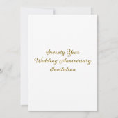 Nummer 70 Foto Hochzeit Jahrestag Einladung (Rückseite)