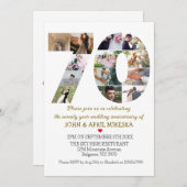 Nummer 70 Foto Hochzeit Jahrestag Einladung (Vorne/Hinten)