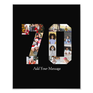 Nummer 70 Fotocollage Fotodruck