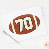 Nummer 70 Fußball-Aufkleber Ovaler Aufkleber (Umschlag)