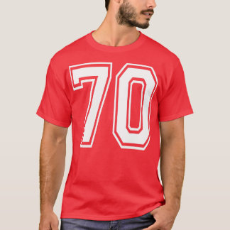 Nummer 70 Geburtstag Varsity Sports Team Jersey T-Shirt