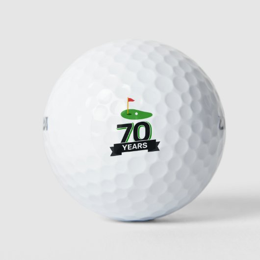 Nummer 70 Par Golfplatz für Golfer zum 70. Geburts Golfball (Vorderseite)