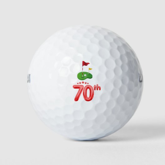 Nummer 70 Par Golfplatz für Golfer zum 70. Geburts Golfball (Vorderseite)